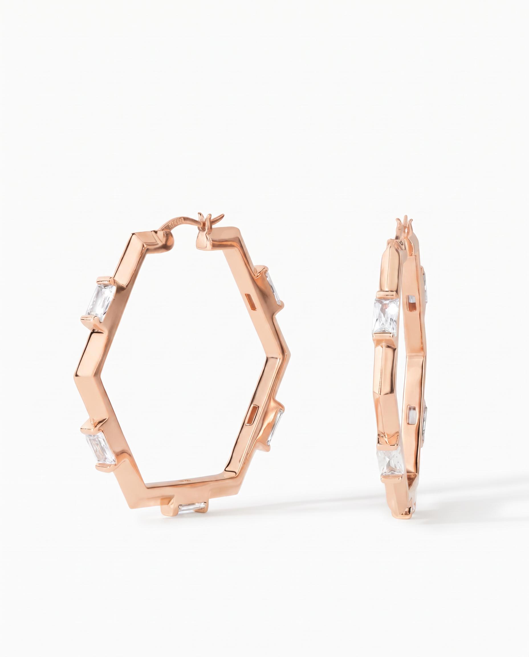 selected Rose Gold White CZ