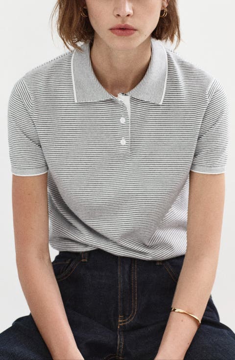 Stripe Polo Sweater