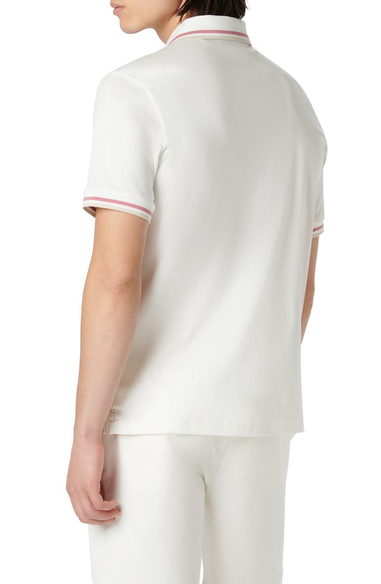 Bugatchi Quarter Zip Pocket Polo, Alternate, color, Chalk