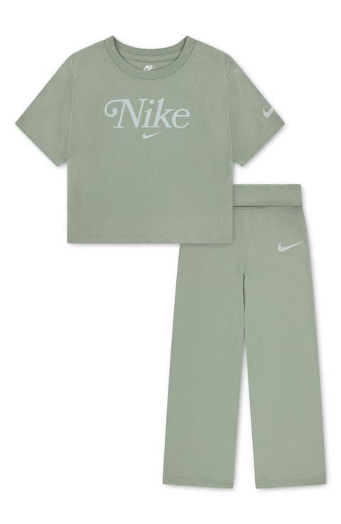 Kids' Logo Tee and Wide Leg Pants Set