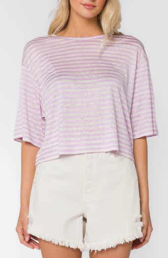 Teller Drop Shoulder Linen Blend T-Shirt