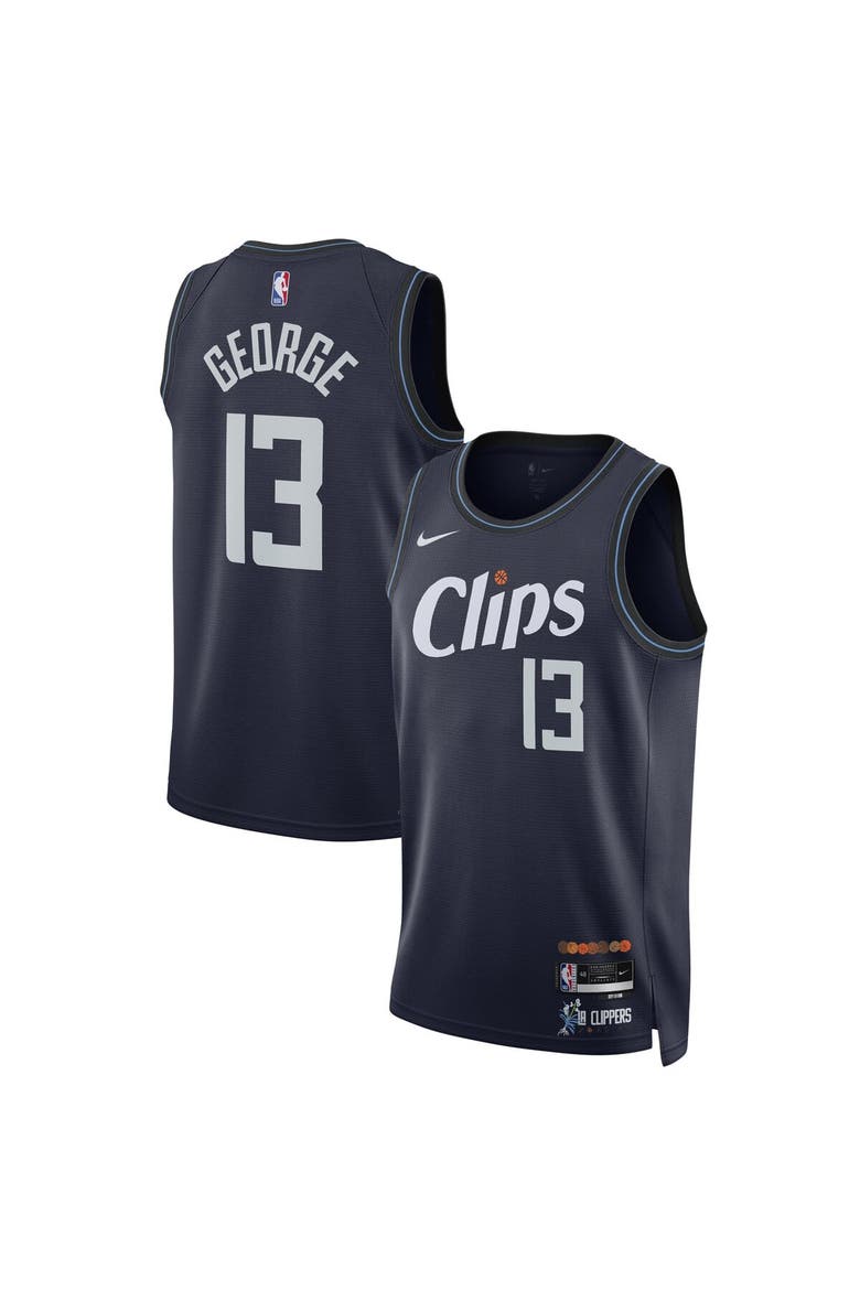 Unisex Nike Paul George Navy LA Clippers 2023/24 Swingman Jersey - City Edition, Main, color, Navy