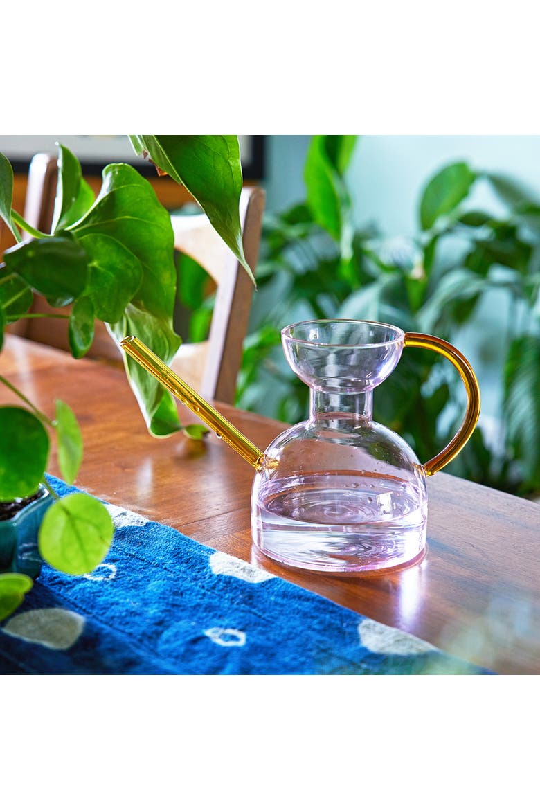Glass Watering Can, Alternate, color, Blush/Amber