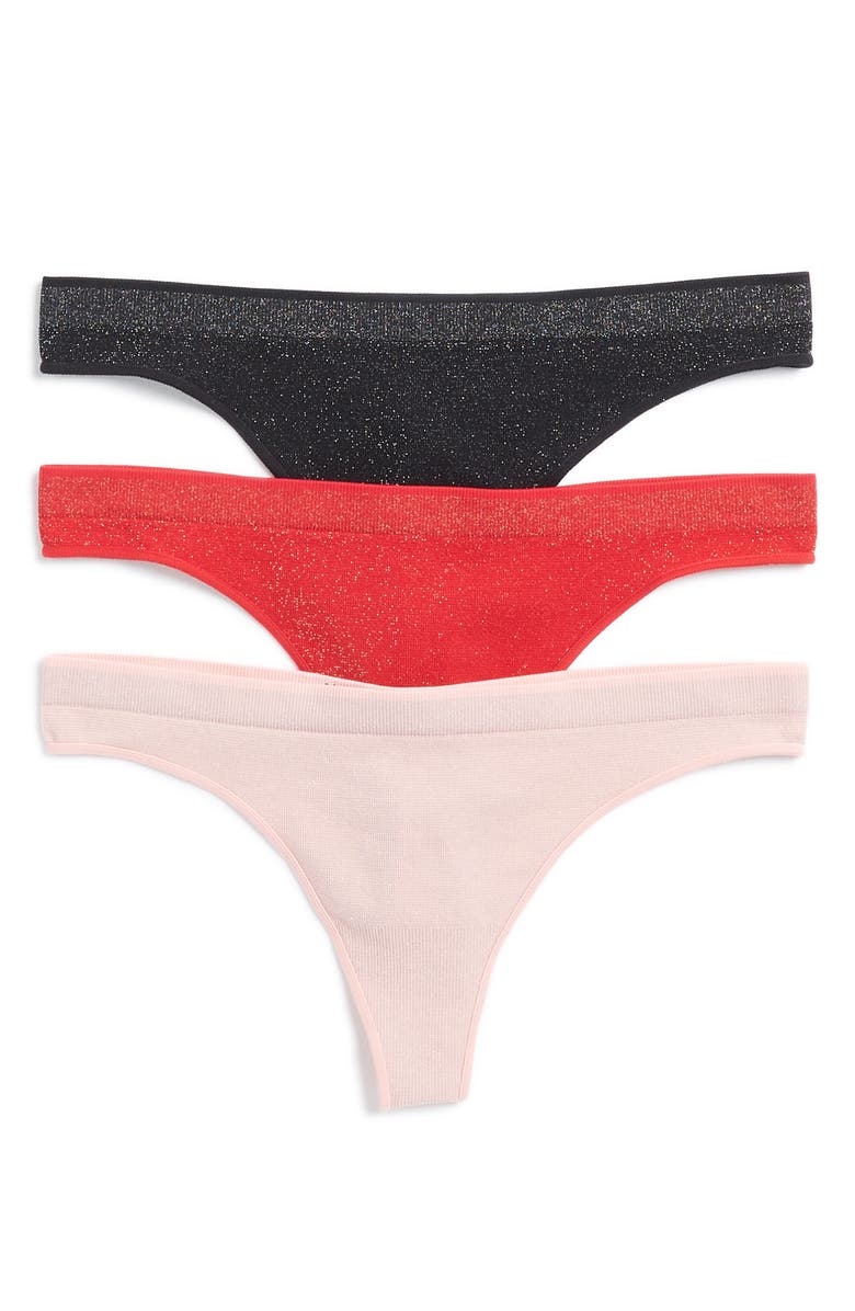 Abound Sammy Seamless Thong - Pack of 3, Alternate, color,