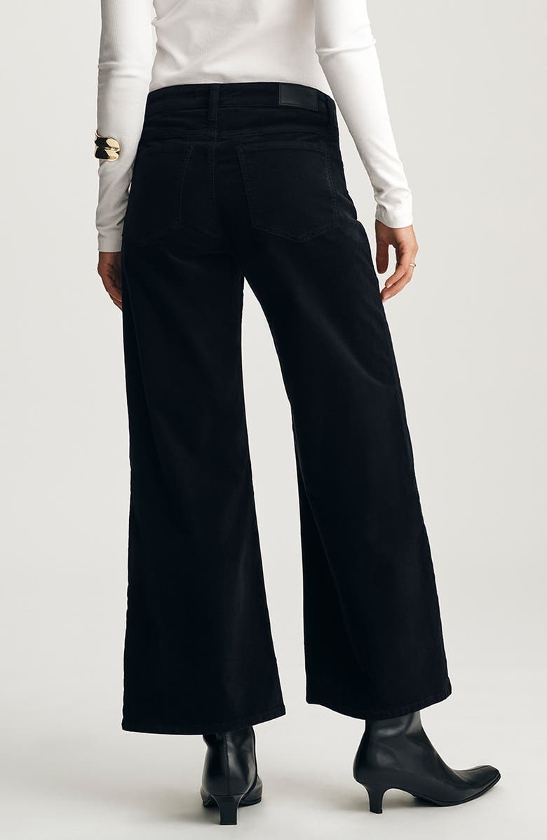 Mavi Jeans Paloma Wide Leg Velvet Pants, Alternate, color, Black Velvet