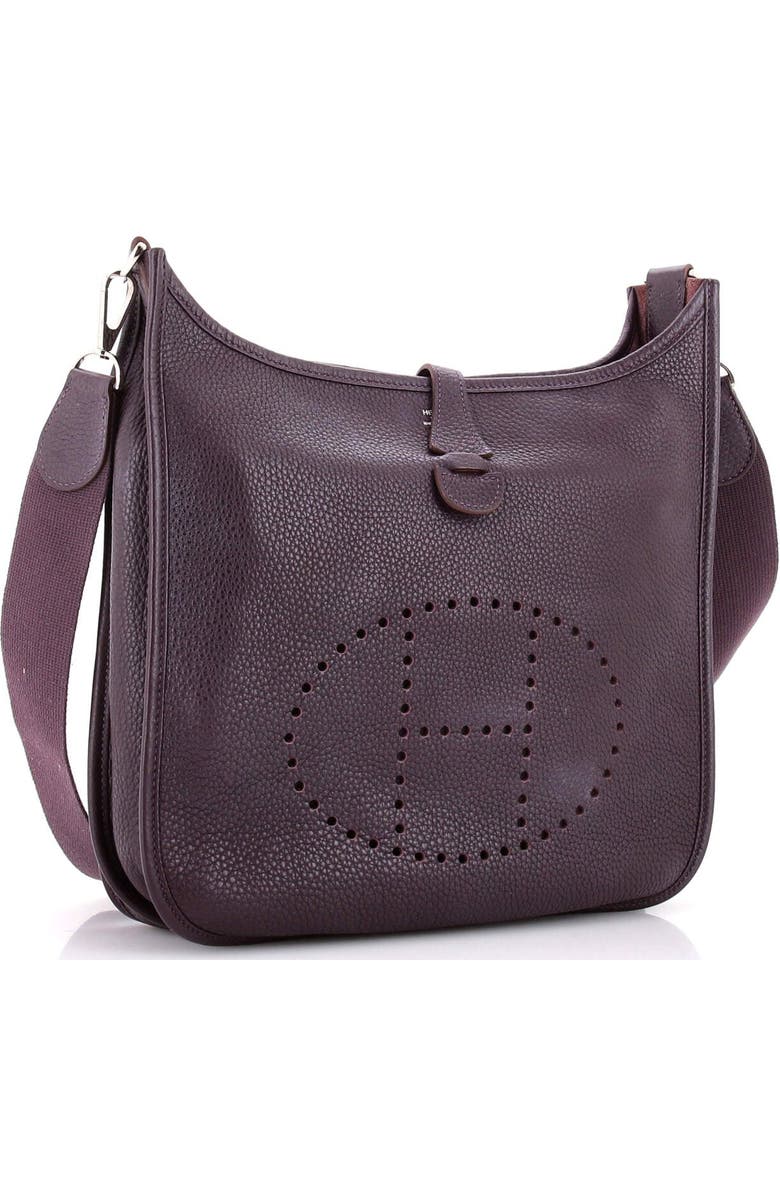 Pre-Owned Hermes Evelyne Bag Gen III Clemence PM, Alternate, color, Raisin