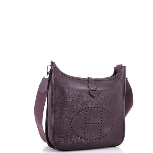 Pre-owned Hermes Hermes Evelyne Bag Gen Iii Clemence Pm In Purple