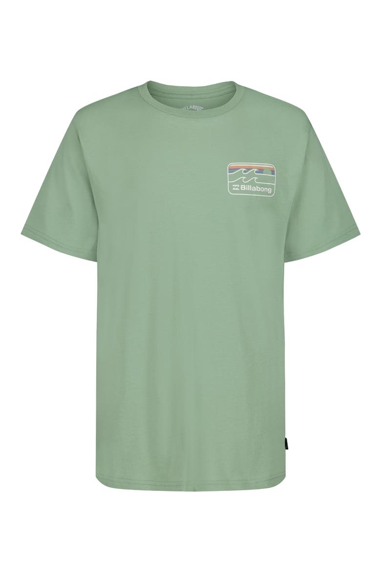 Kids' Runner Wave Logo Graphic T-Shirt, Main, color, GREEN ASH