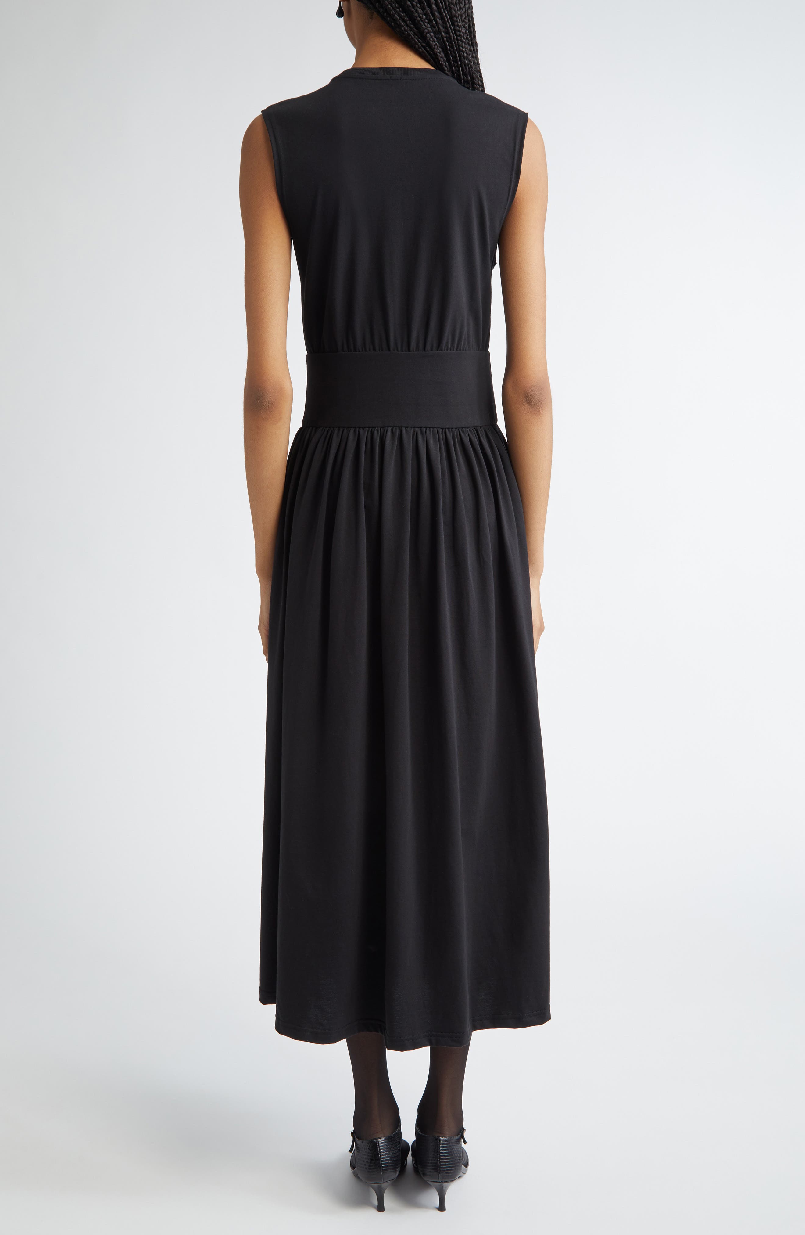 TOTEME Sleeveless Cotton Midi Dress (Women) | Nordstrom