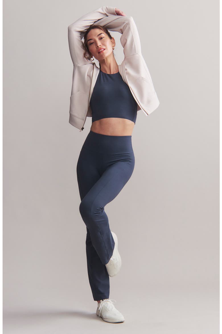 Revive Pocket Flare Leggings, Alternate, color, NAVY BLUE
