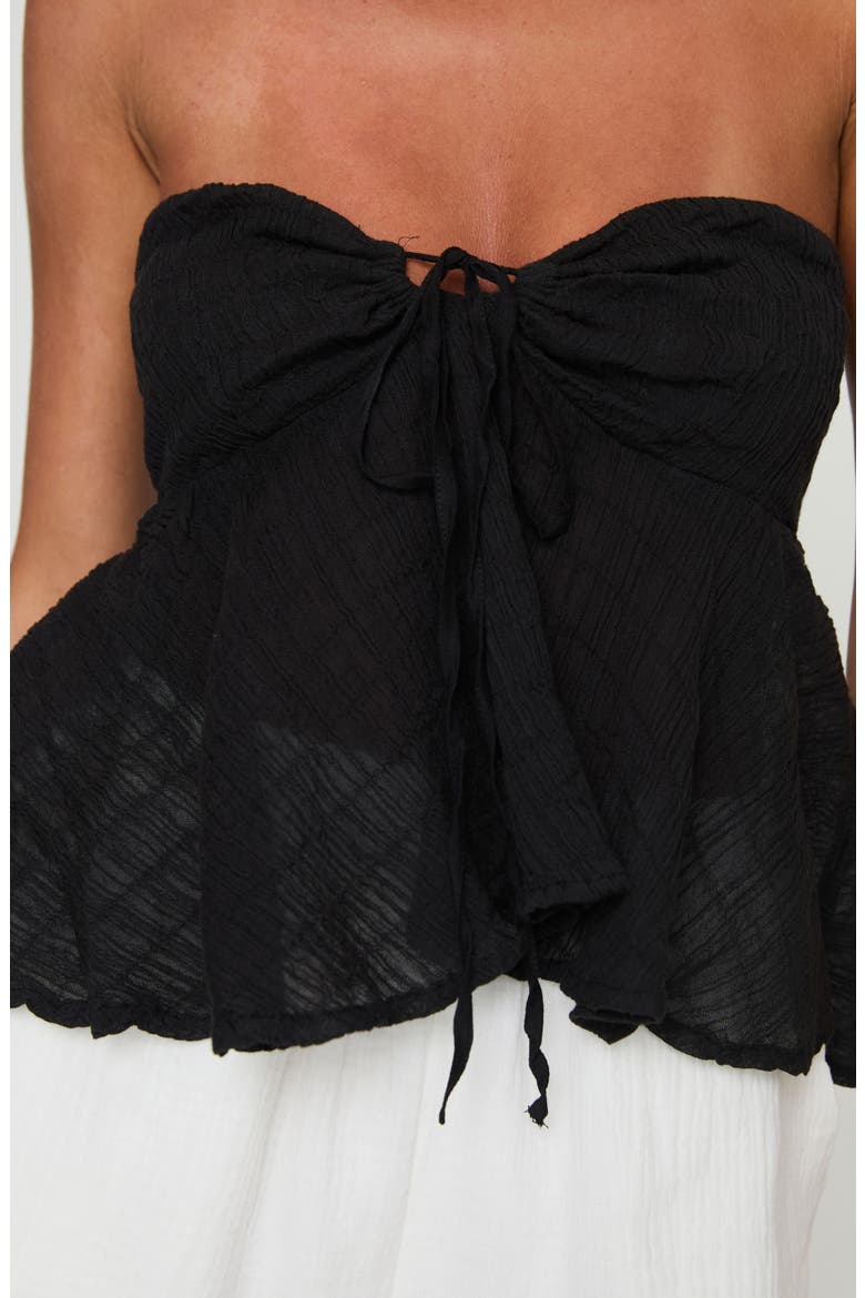 Summer Nights Strapless Top, Alternate, color, BLACK LOW IMPACT