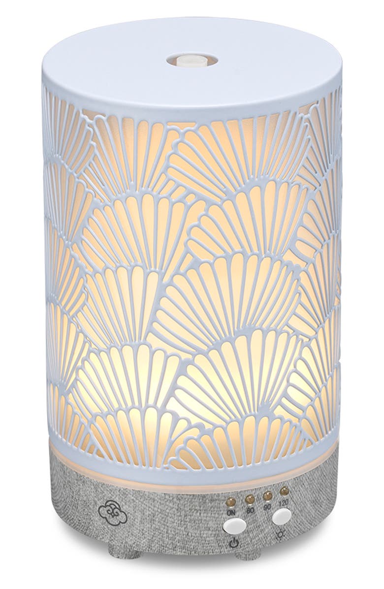 SERENE HOUSE Shell Metal Ultrasonic Aroma Diffuser, Alternate, color, Grey