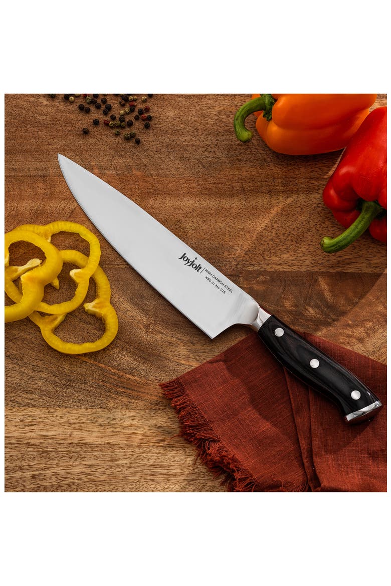 8" Stainless Steel Chef Knife, Alternate, color, SILVER/ BLACK
