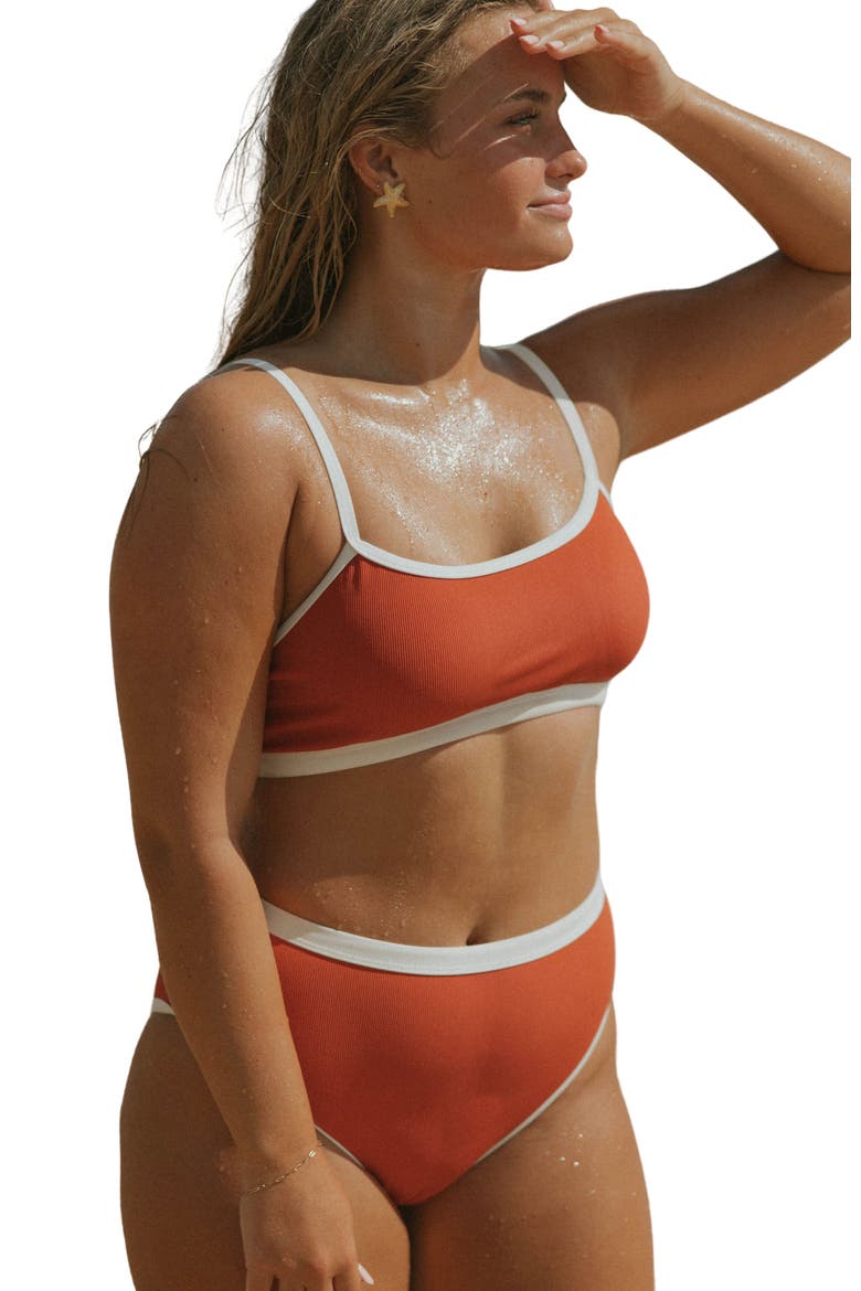 Coral Bikini Top, Main, color, Coral