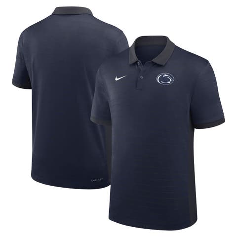 Men's Nike Navy Penn State Nittany Lions 2025 Early Season Coaches Sideline Victory Stripe Performance Polo