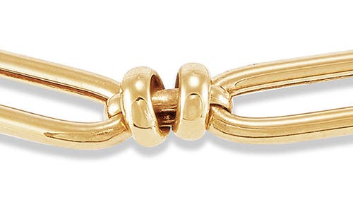 Frankie & Zoe 14k Yellow Gold Paper Clip Link Bracelet In Gold