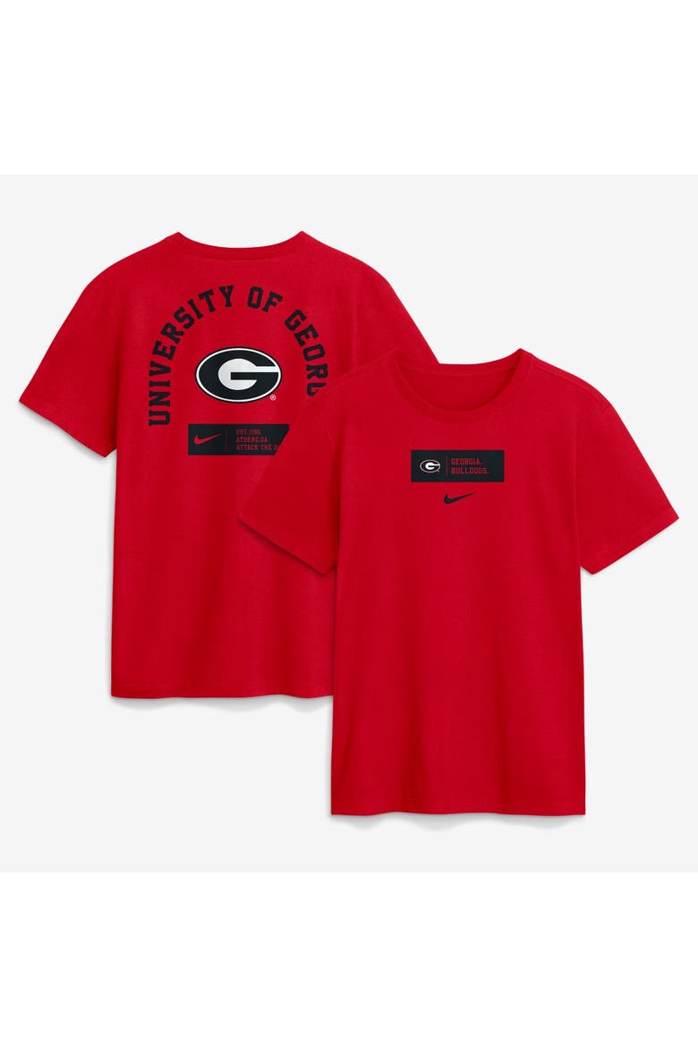 Men's Nike Red Georgia Bulldogs Primetime Crew T-Shirt, Main, color, Red