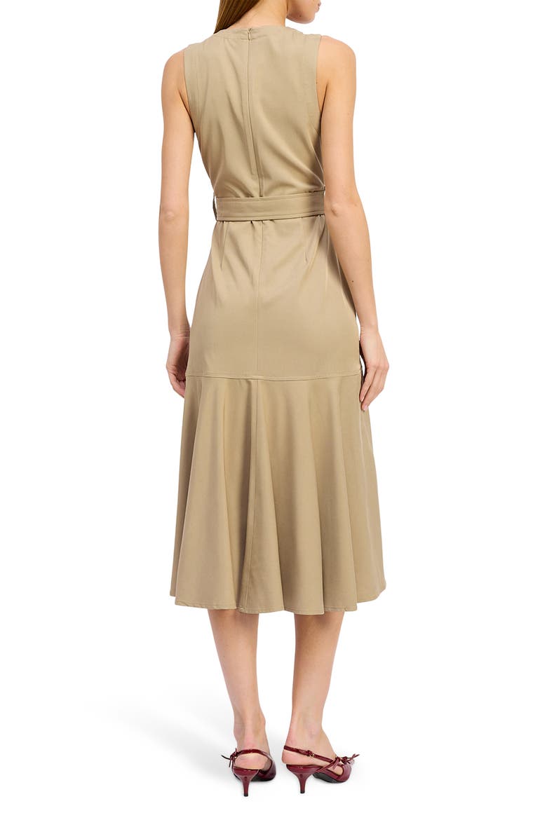 Autumn Belted Midi Dress, Alternate, color, KHAKI