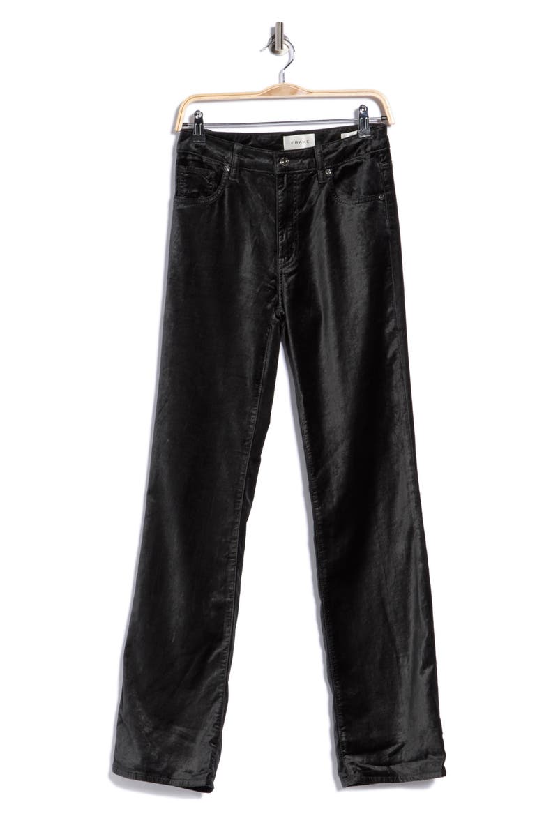 High Waist Bootcut Velvet Jeans, Main, color, GREEN SMOKE VELVET