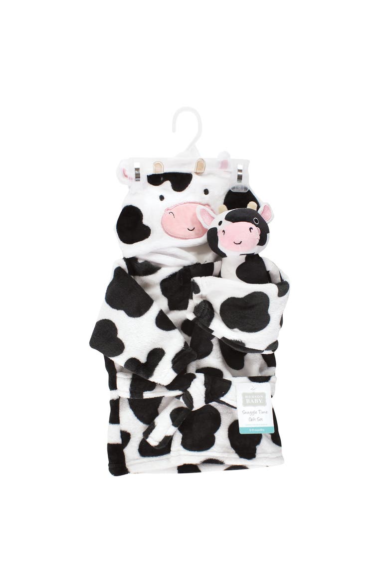 Cozy Robe & Playtime Buddy Set (baby), Alternate, color, Cow