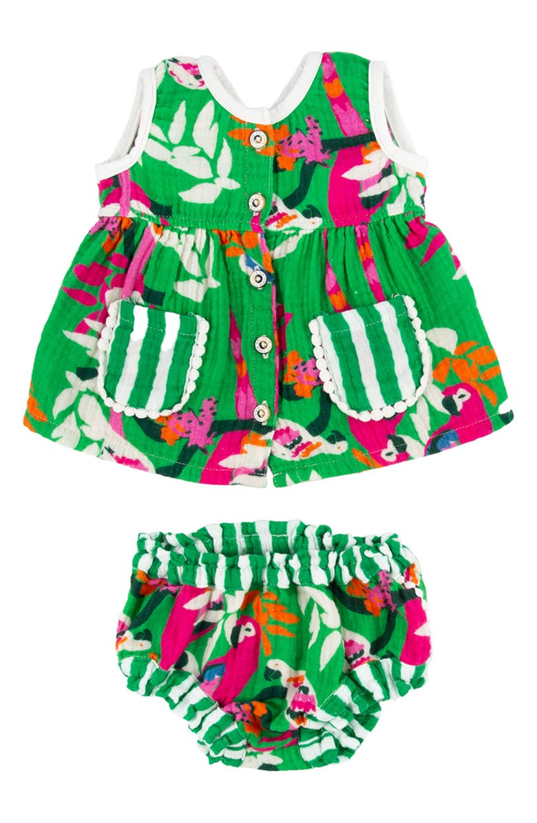 Miki Miette Taylor Cotton Gauze Tank & Bloomers Set, Main, color,