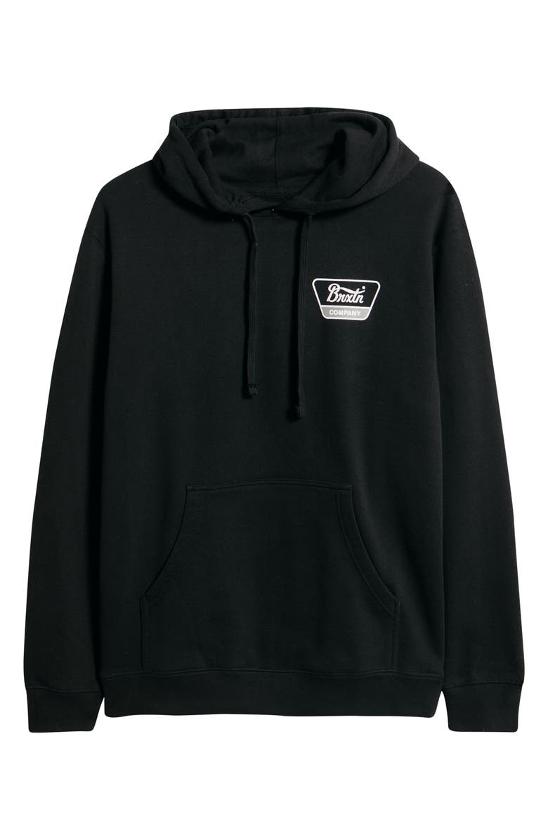 Brixton Linwood Hoodie, Alternate, color, Black/ Mallard Green/ Whitecap