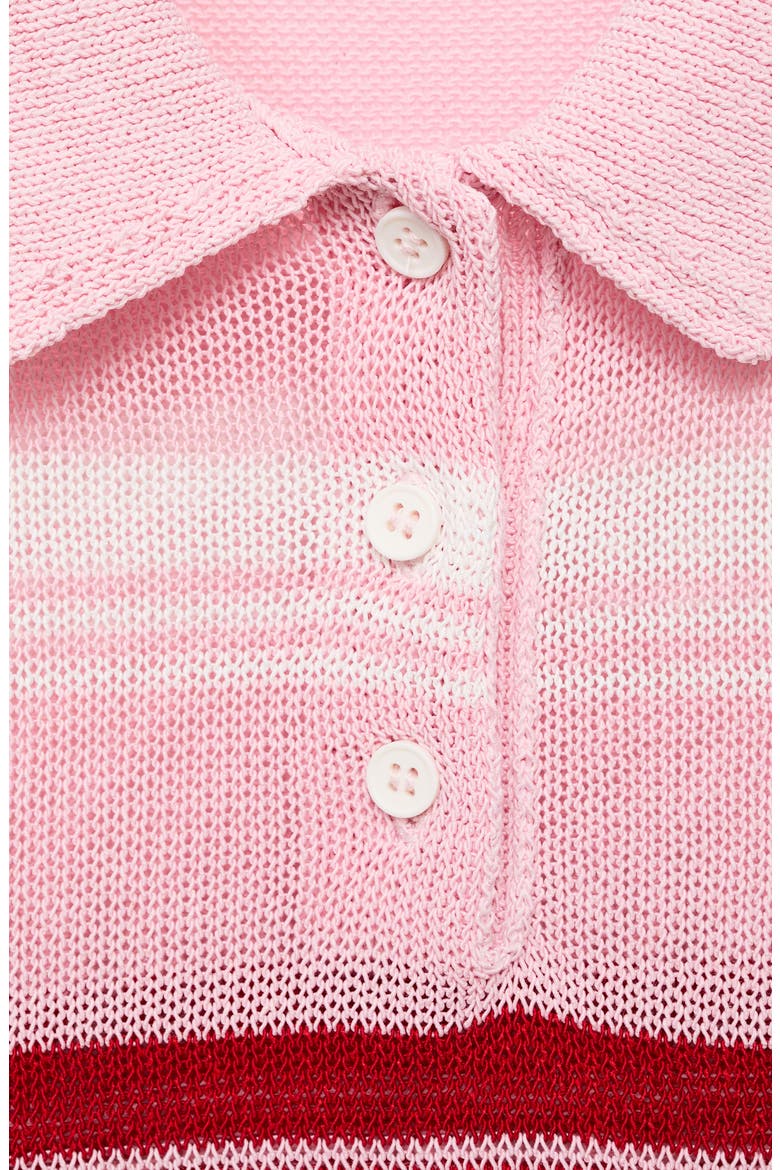 Sleeveless Stripe Knit Polo Sweater, Alternate, color, PASTEL PINK