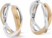 Astley Clarke Aurora Weave Mixed Metal Maxi Hoop Earrings