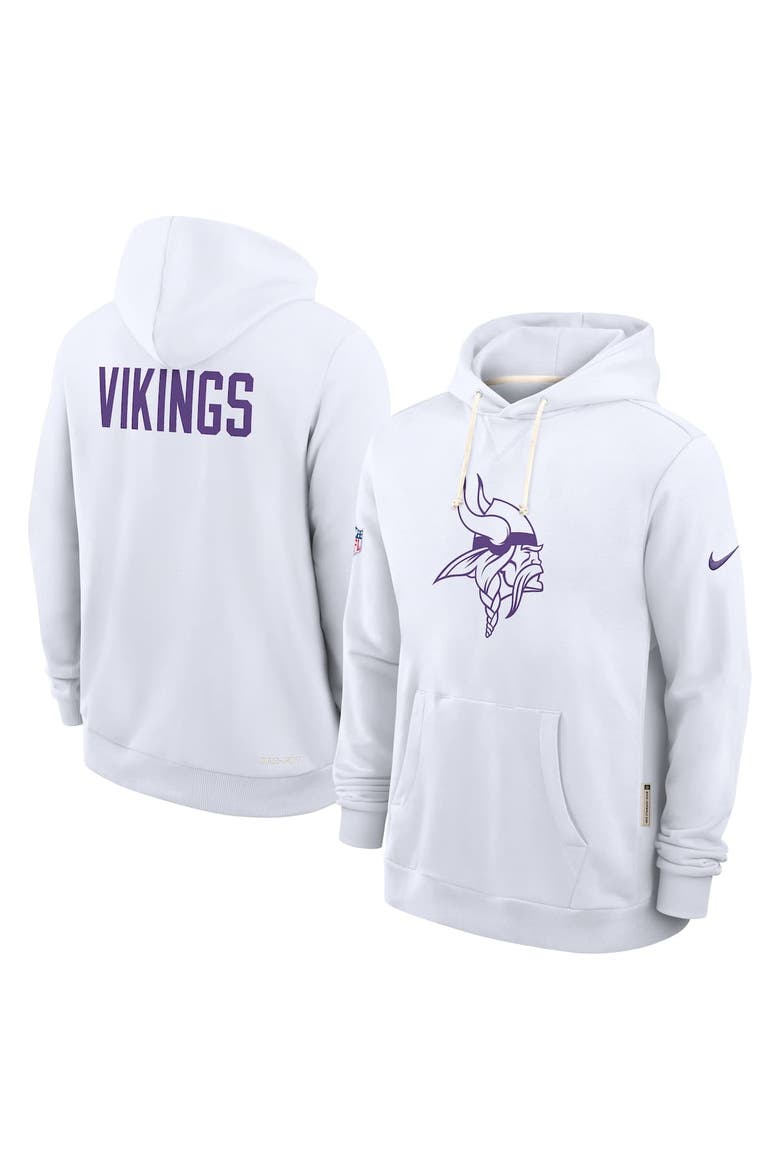 Men's Nike White Minnesota Vikings Sideline Alt 2 Tight Coverage Performance Pullover Hoodie, Alternate, color, White
