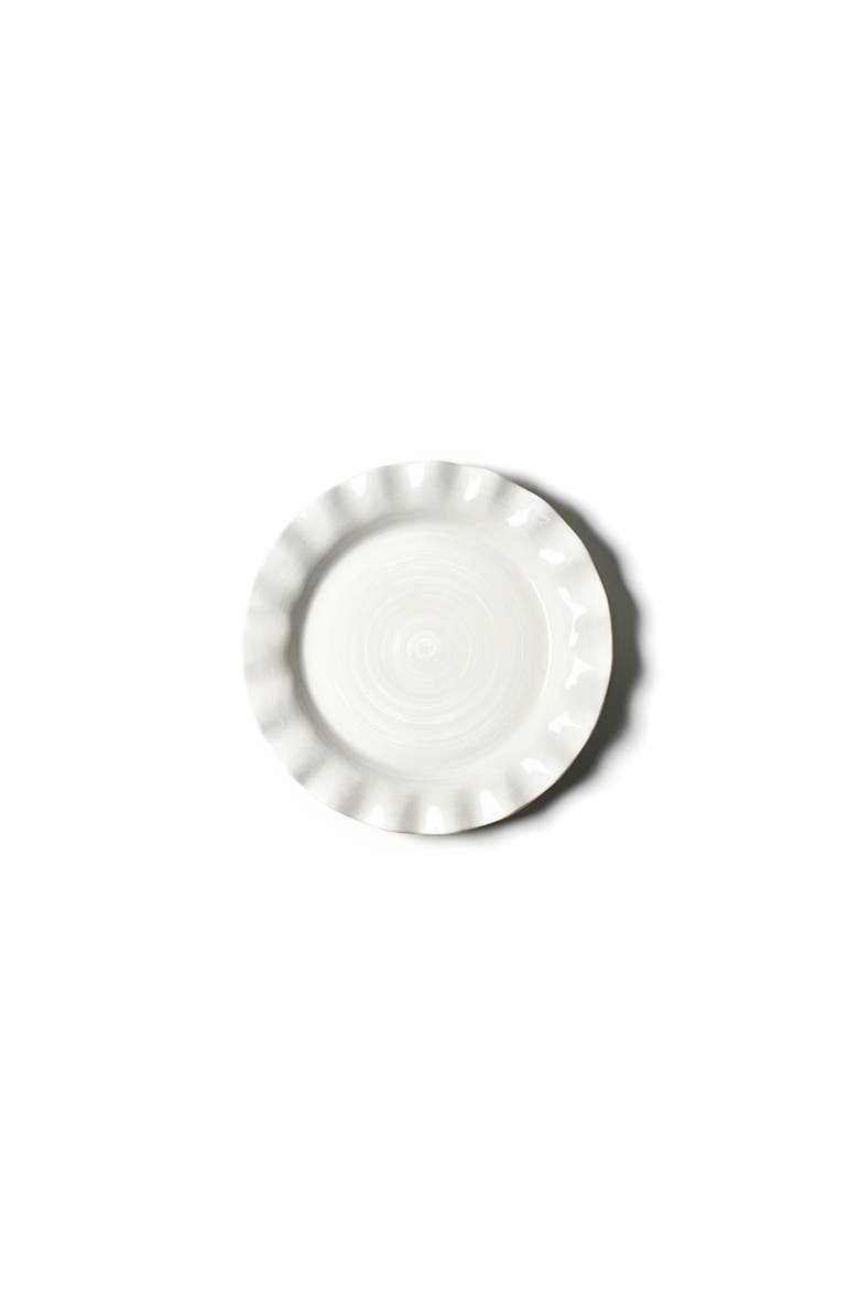 Signature White Ruffle Dinner Plate, Main, color, White