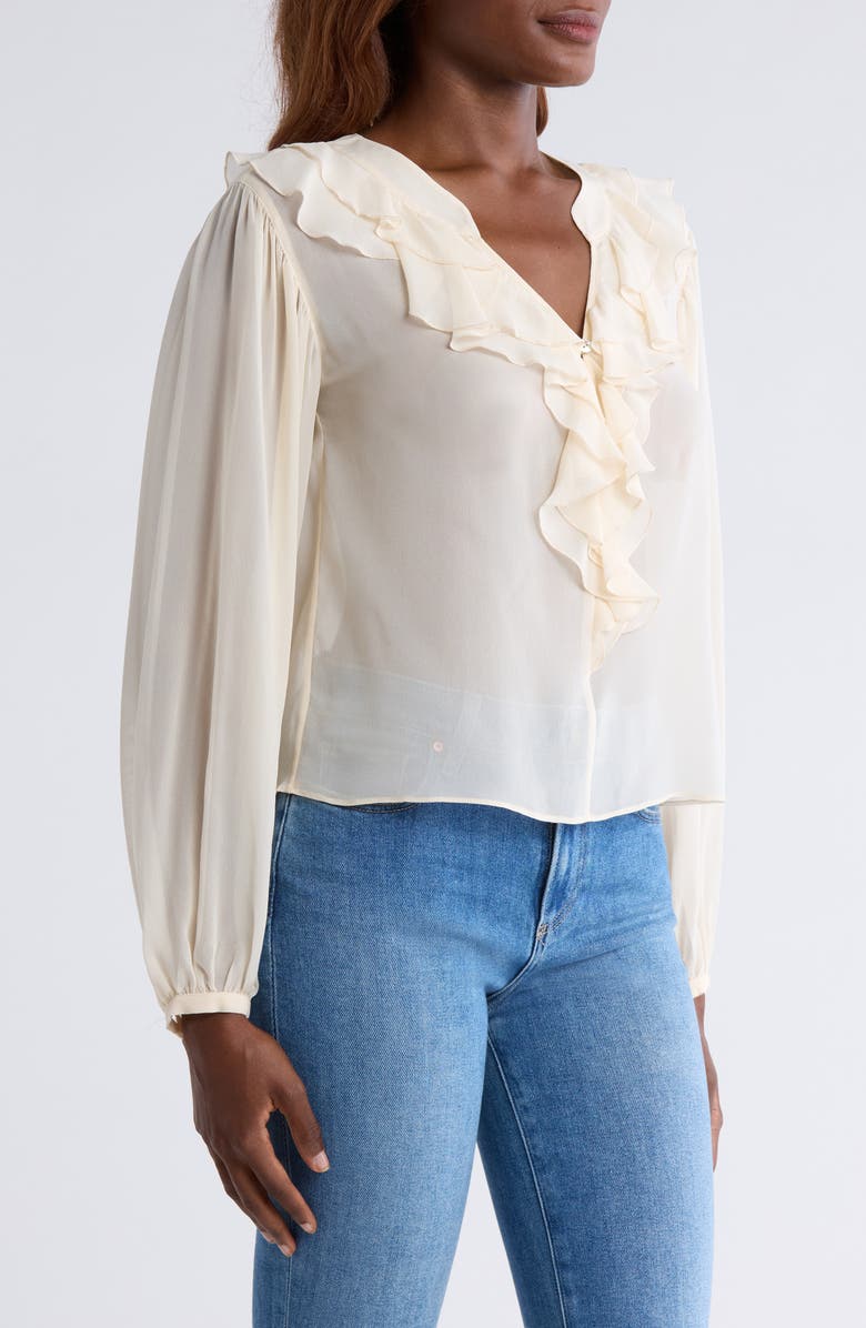 PAIGE Gemelli Silk Top, Alternate, color, Oyster White
