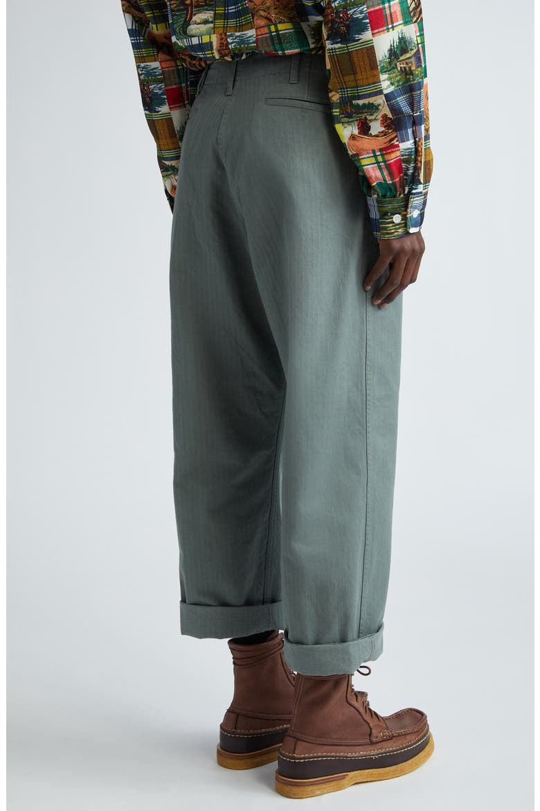 Mil Herringbone Stripe Pants, Alternate, color, SAGE 66