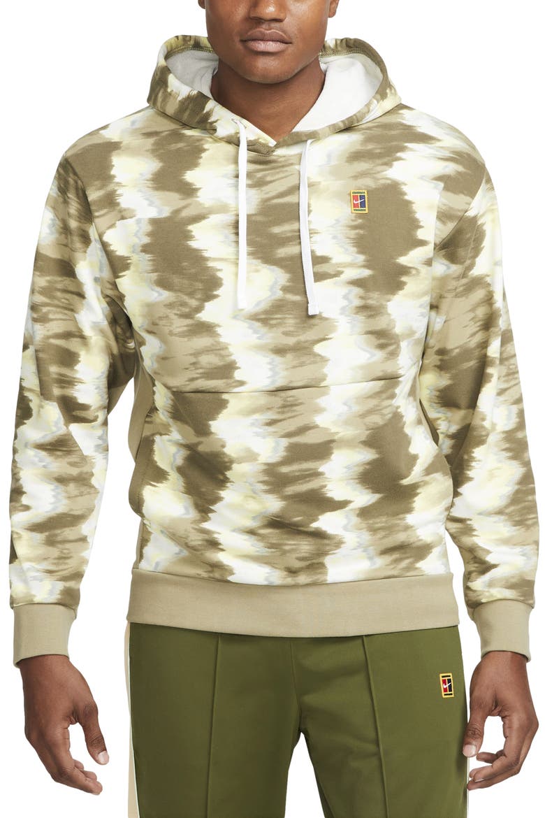Court Fleece Tennis Hoodie, Main, color, MEDIUM OLIVE
