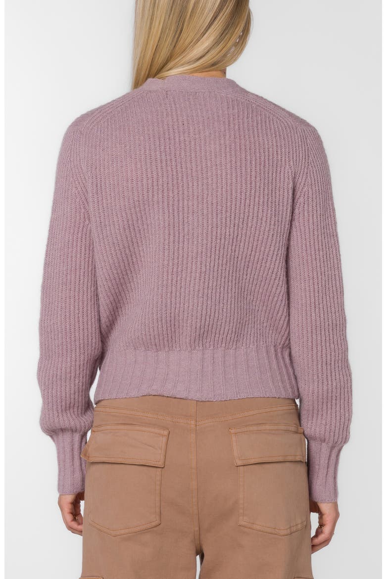Sunshine Fuzzy Crop Cardigan, Alternate, color, MUTED MAUVE