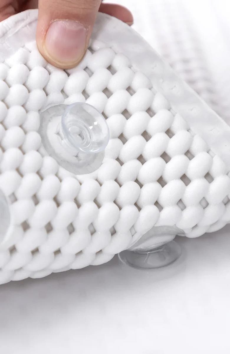 J AND V TEXTILES Nonskid Double Foam Bath Mat, Alternate, color, White