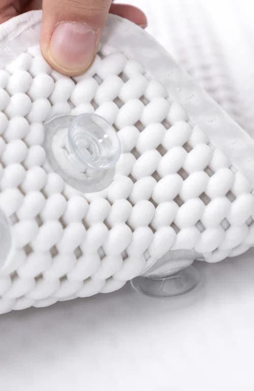 J&v Textiles J And V Textiles Nonskid Double Foam Bath Mat In White