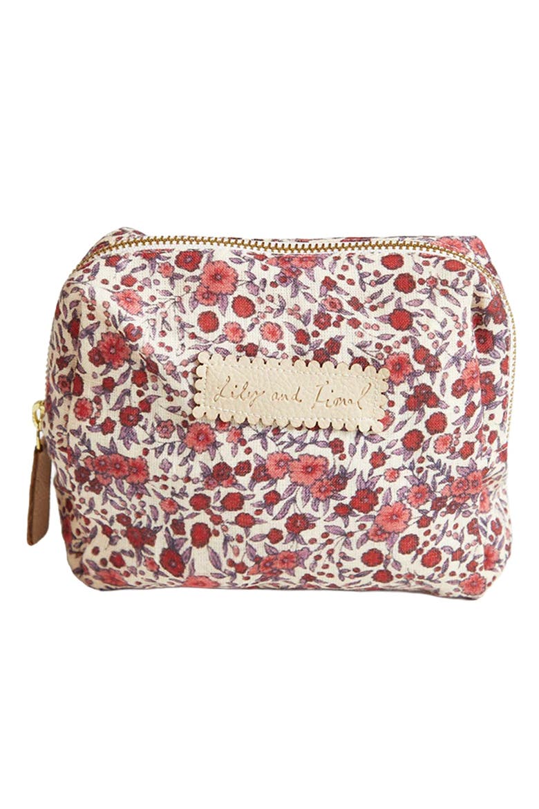 Print Cosmetic Bag, Main, color, Pink