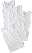 BUTTERBLU Kids' Malone Organic Cotton Assorted 5-Pack Muscle Tanks