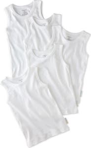 BUTTERBLU Kids' Malone Organic Cotton Assorted 5-Pack Muscle Tanks