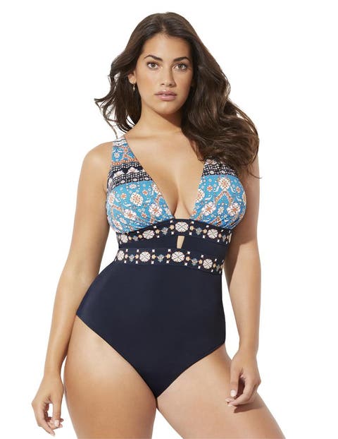 Plunge One Piece Swimsuit