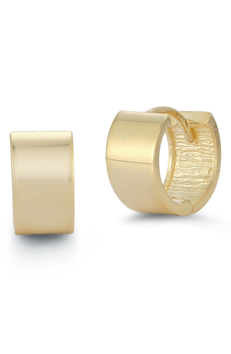 Ember Fine Jewelry 14K Gold Bold Huggie Hoop Earrings, Main, color, Gold
