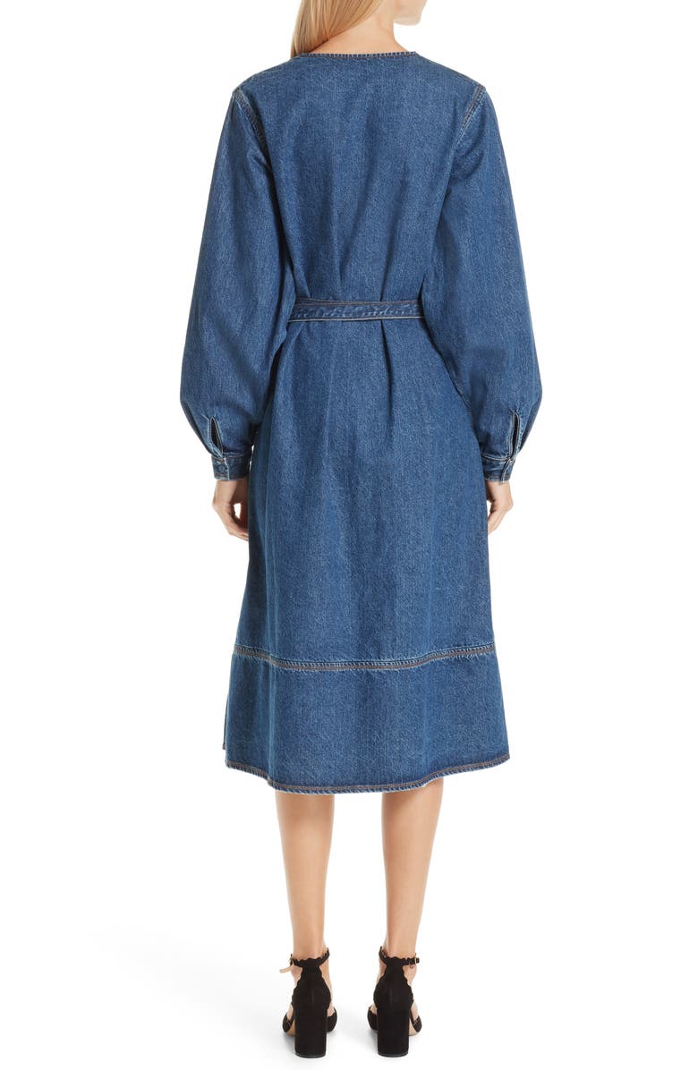 CO Denim A-Line Dress, Alternate, color, 