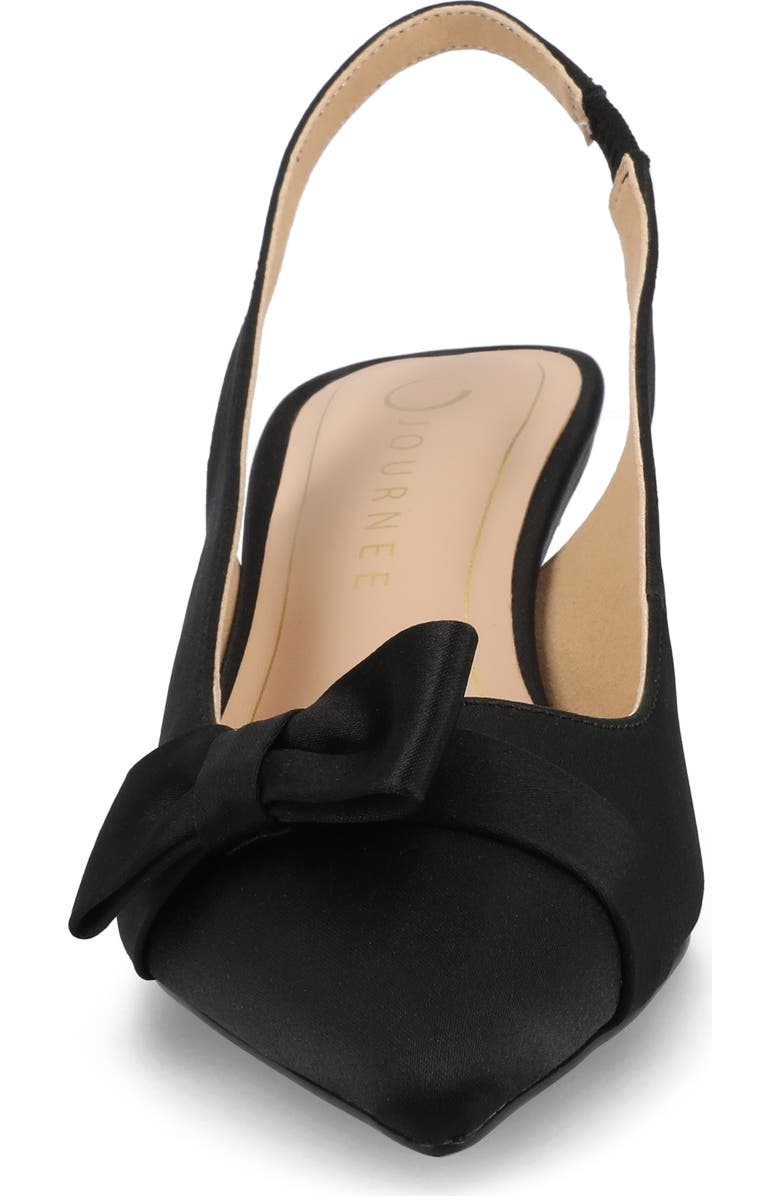 Journee Collection Paloma Slingback Pump, Alternate, color, Satin/Black