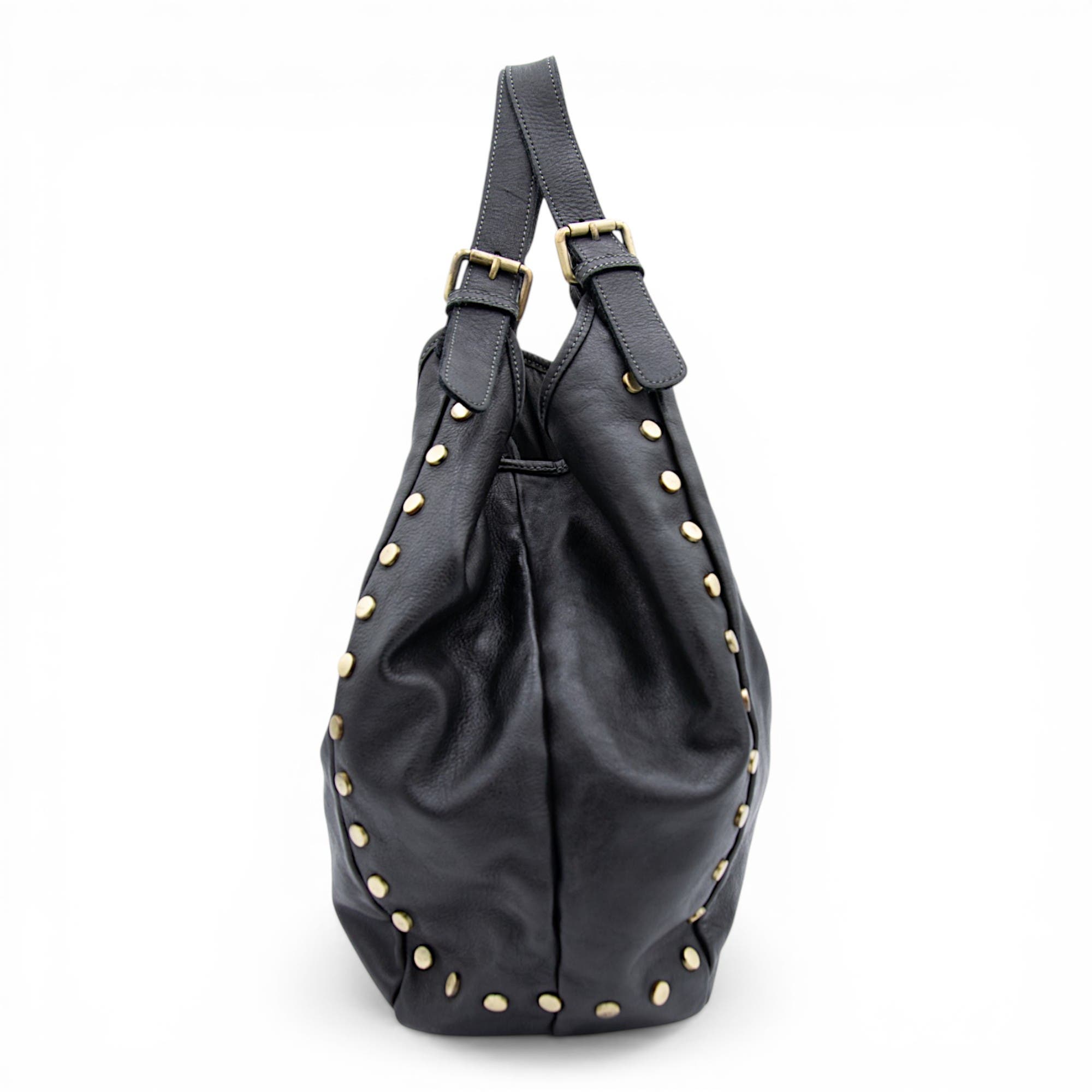 Bolsa Nova Slouchy Stud Tote, Alternate, color, Black
