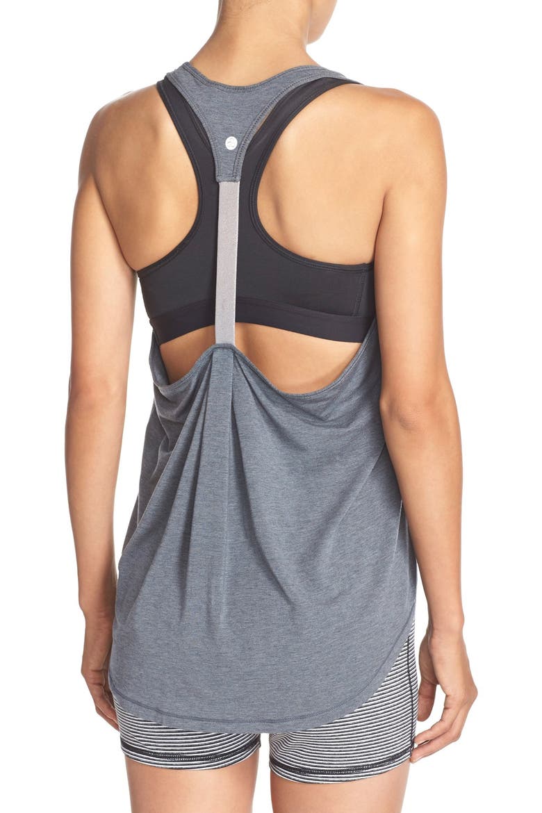 'Charm' Racerback Tank, Main, color, GREY GRAPHITE