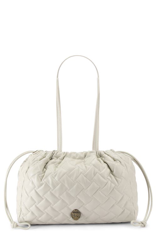 Kurt Geiger London Kensington String Quilted Leather Tote In Natural