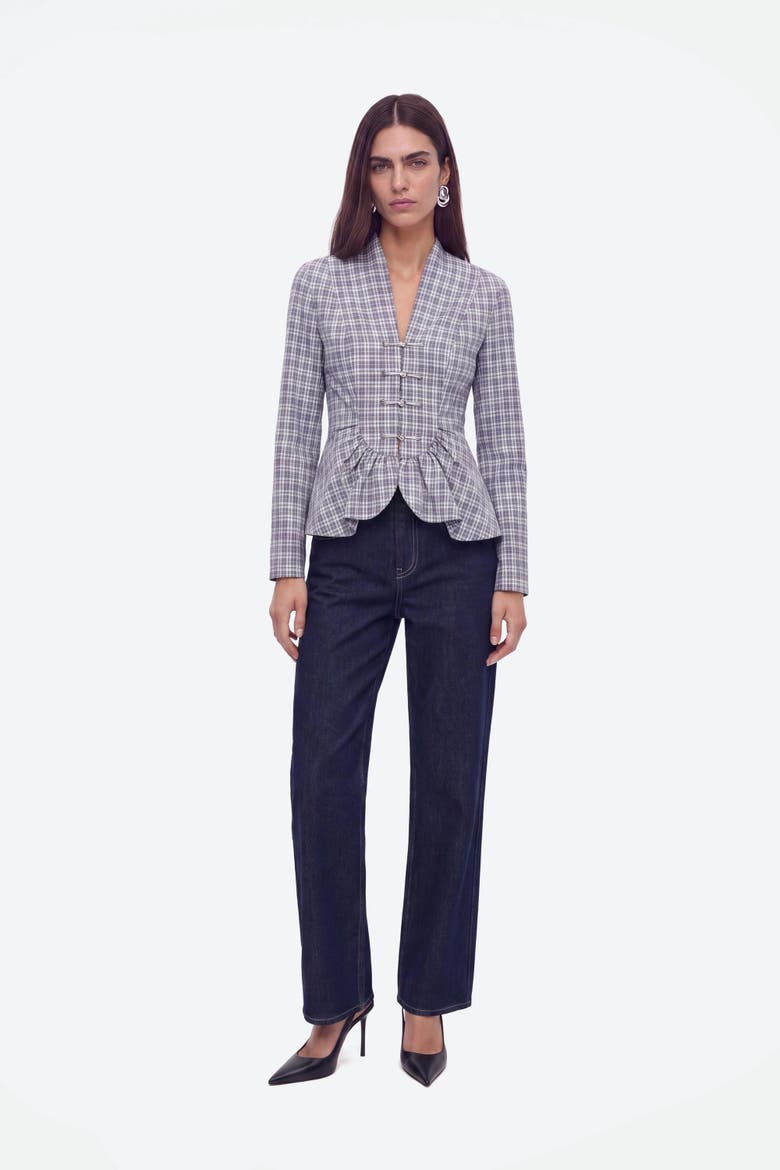 Cotton Blouse, Alternate, color, Navy