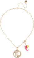 Betsey Johnson Gemini Charm Pendant Necklace