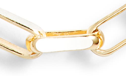 Argento Vivo Sterling Silver Two-tone Paper Clip Chain Necklace In Gold