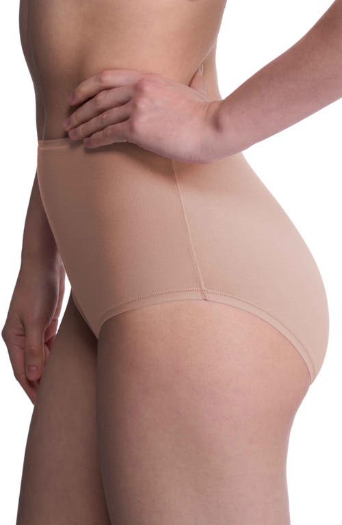 Natori Bliss Bare Cotton High Waist Briefs In Neutral